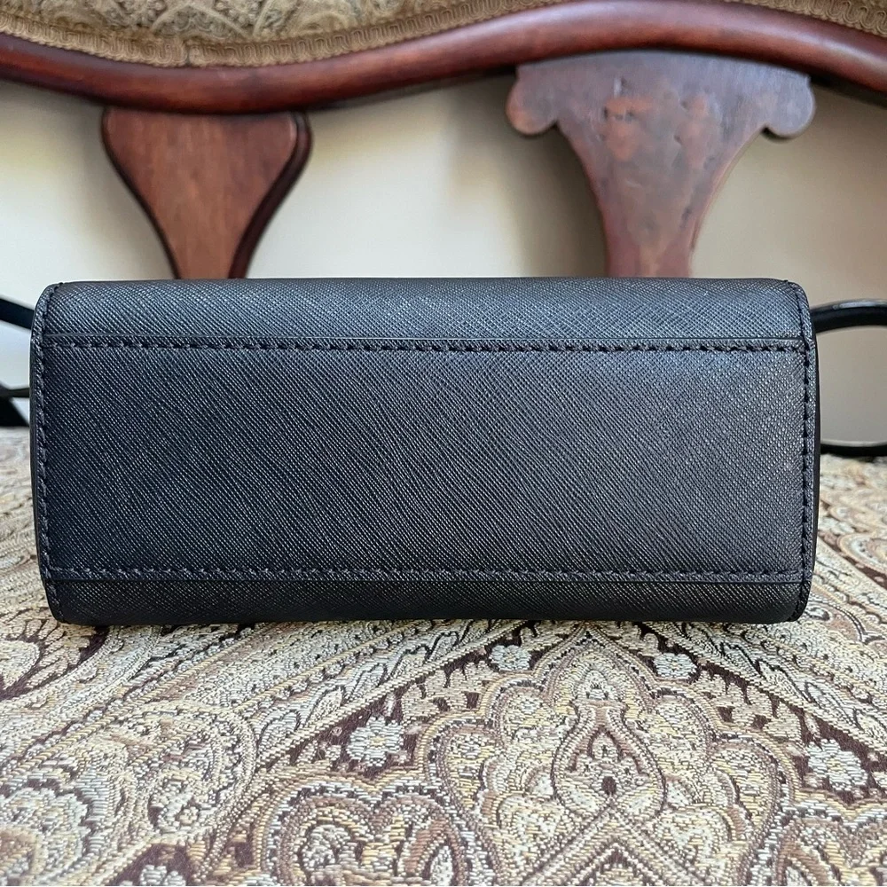 Kate Spade Laurel Way Mini Alisanne Crossbody Bag Black Saffiano Leather